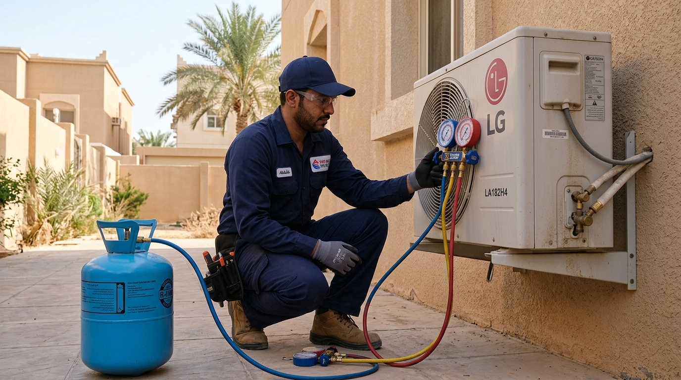 صيانة وتعبئة فريون التكييف والتبريد بالرياض