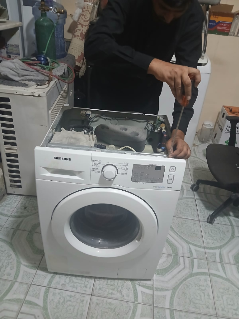 صيانة وفحص غسالة سامسونج أوتوماتيك بالمنزل
